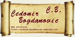 Čedomir Bogdanović vizit kartica